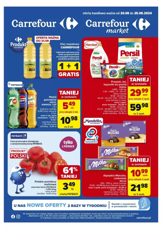 Carrefour Market - gazetka promocyjna Carrefour Market od wtorku 20.08 do niedzieli 25.08