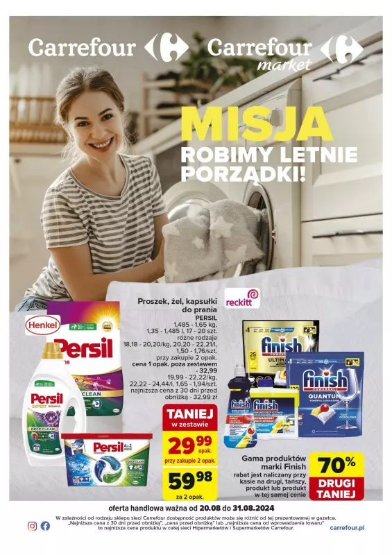 Carrefour Market - gazetka promocyjna Gazetka Robimy letnie porządki od wtorku 20.08 do soboty 31.08