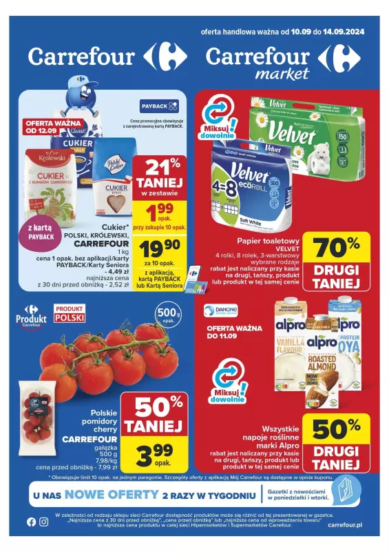 Carrefour Market - gazetka promocyjna Carrefour Market od wtorku 10.09 do soboty 14.09