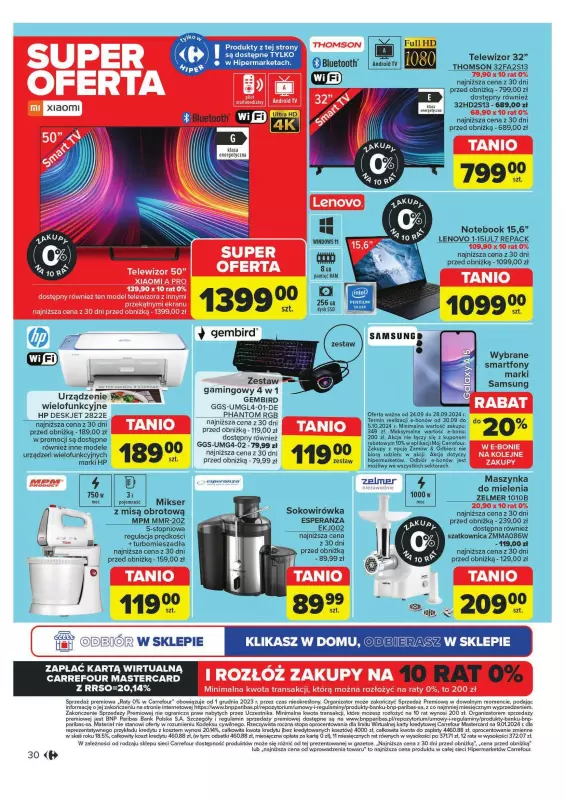 Carrefour Market - gazetka promocyjna Carrefour Market od wtorku 24.09 do soboty 28.09 - strona 30