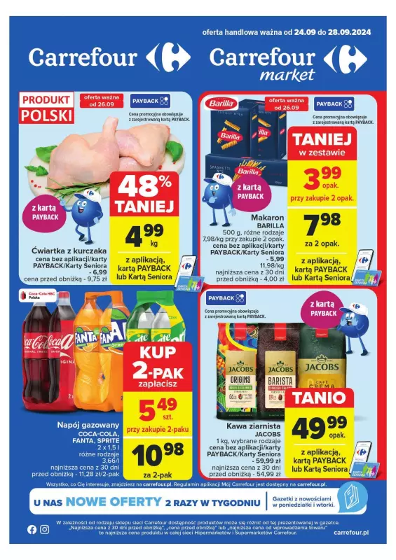 Carrefour Market - gazetka promocyjna Carrefour Market od wtorku 24.09 do soboty 28.09