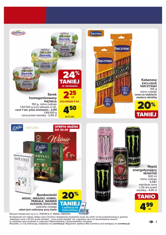 Carrefour Market - gazetka promocyjna Gazetka Superoferty tygodnia od poniedziałku 23.09 do soboty 28.09 - strona 3