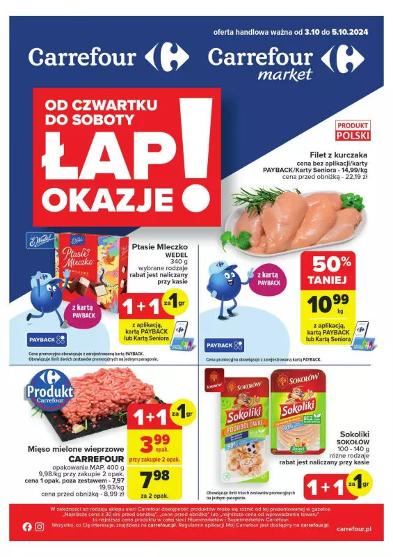 Carrefour Market - gazetka promocyjna Łap okazje! od czwartku 03.10 do soboty 05.10