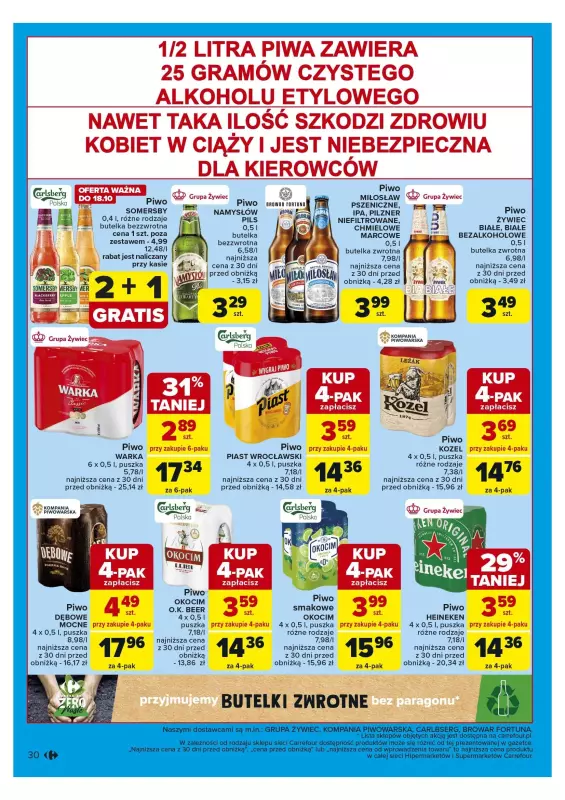 Carrefour Market - gazetka promocyjna Carrefour Market od poniedziałku 14.10 do soboty 19.10 - strona 30