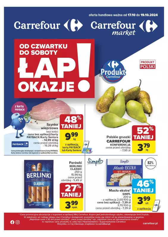 Carrefour Market - gazetka promocyjna Gazetka Łap okazje  