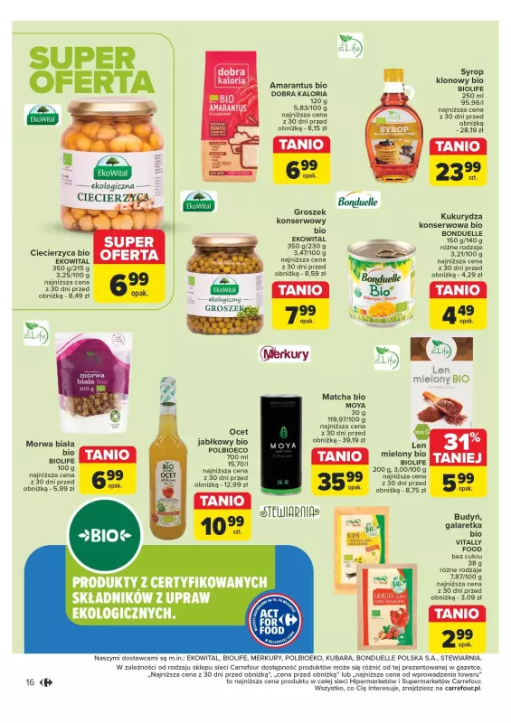 Carrefour Market - gazetka promocyjna Rozsmakuj się z ACT FOR FOOD od wtorku 22.10 do soboty 02.11 - strona 16