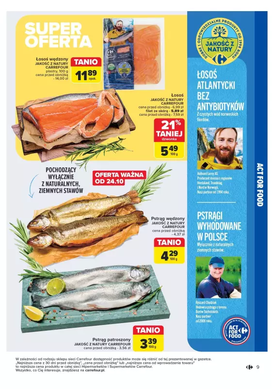 Carrefour Market - gazetka promocyjna Rozsmakuj się z ACT FOR FOOD od wtorku 22.10 do soboty 02.11 - strona 9