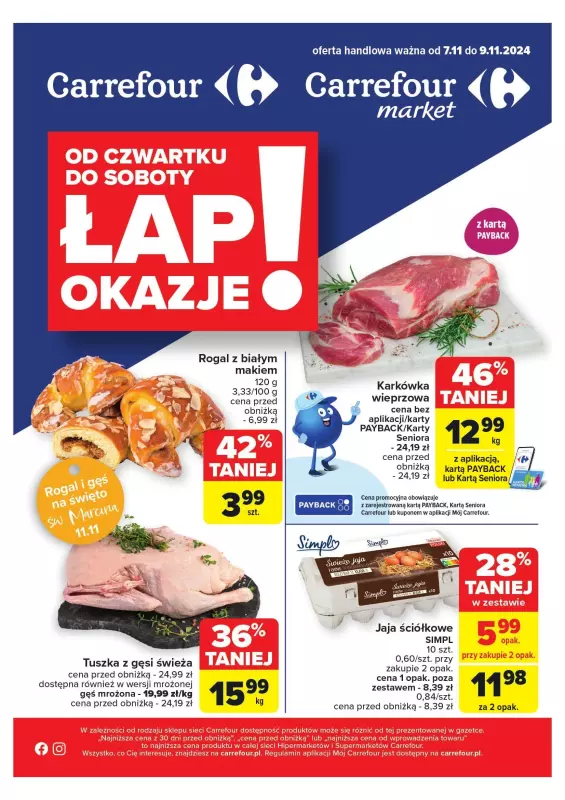 Carrefour Market - gazetka promocyjna Gazetka Łap okazje od czwartku 07.11 do soboty 09.11