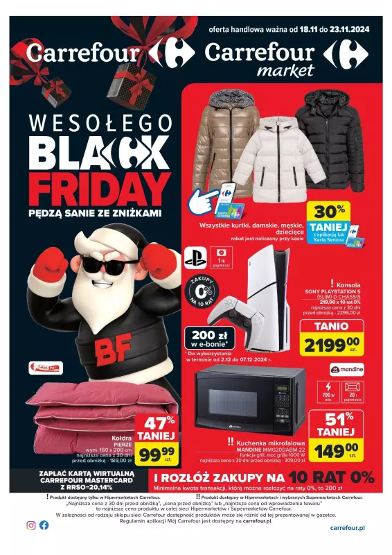 Carrefour Market - gazetka promocyjna Gazetka BLACK FRIDAY od poniedziałku 18.11 do soboty 23.11