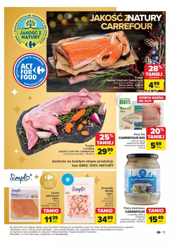 Carrefour Market - gazetka promocyjna Gazetka Rozsmakuj się w świętach od wtorku 19.11 do soboty 30.11 - strona 13