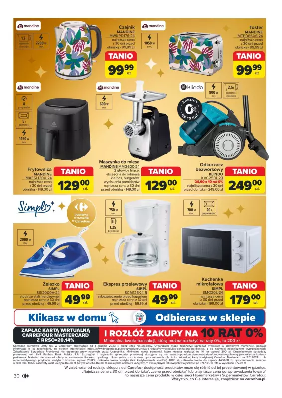 Carrefour Market - gazetka promocyjna Gazetka Rozsmakuj się w świętach od wtorku 19.11 do soboty 30.11 - strona 30