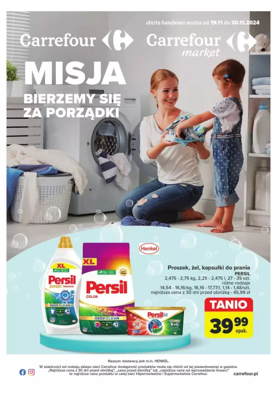 Carrefour Market - gazetka promocyjna Gazetka Bierzemy się za porządki od wtorku 19.11 do soboty 30.11