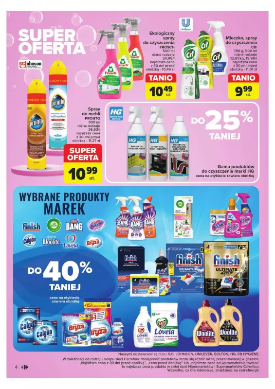 Carrefour Market - gazetka promocyjna Gazetka Bierzemy się za porządki od wtorku 19.11 do soboty 30.11 - strona 4