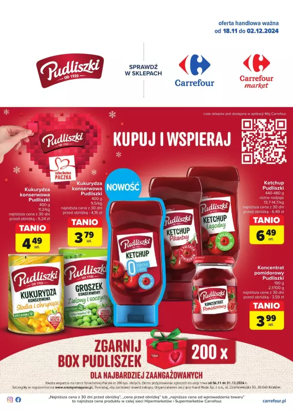 Carrefour Market - gazetka promocyjna Gazetka Kupuj i wspieraj od wtorku 19.11 do poniedziałku 02.12