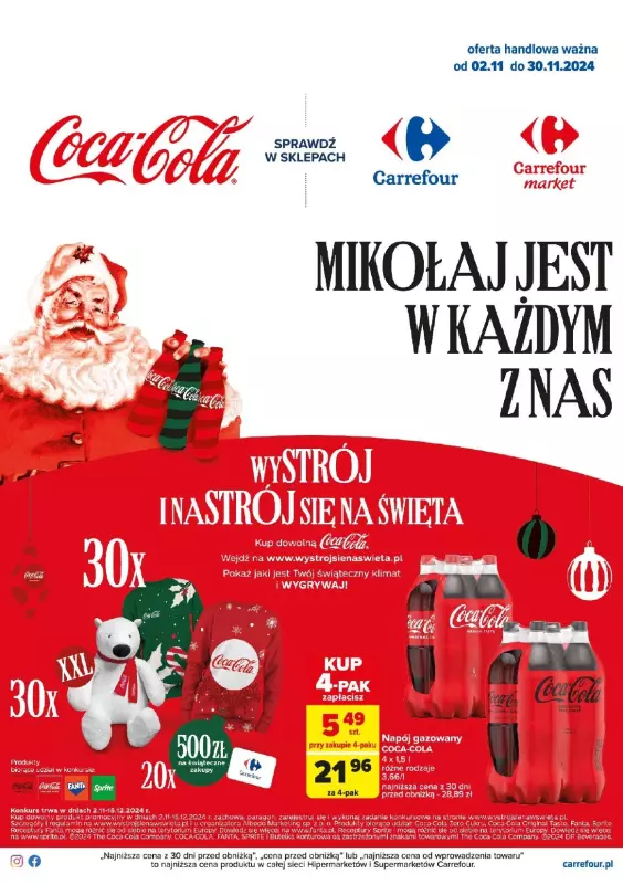 Carrefour Market - gazetka promocyjna Gazetka Mikołaj jest w każdym z Nas od wtorku 19.11 do soboty 30.11