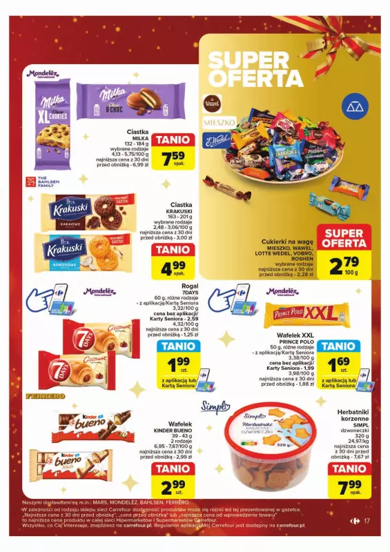 Carrefour Market - gazetka promocyjna Gazetka Rozsmakuj się w świętach w najlepszych cenach od poniedziałku 02.12 do soboty 07.12 - strona 17