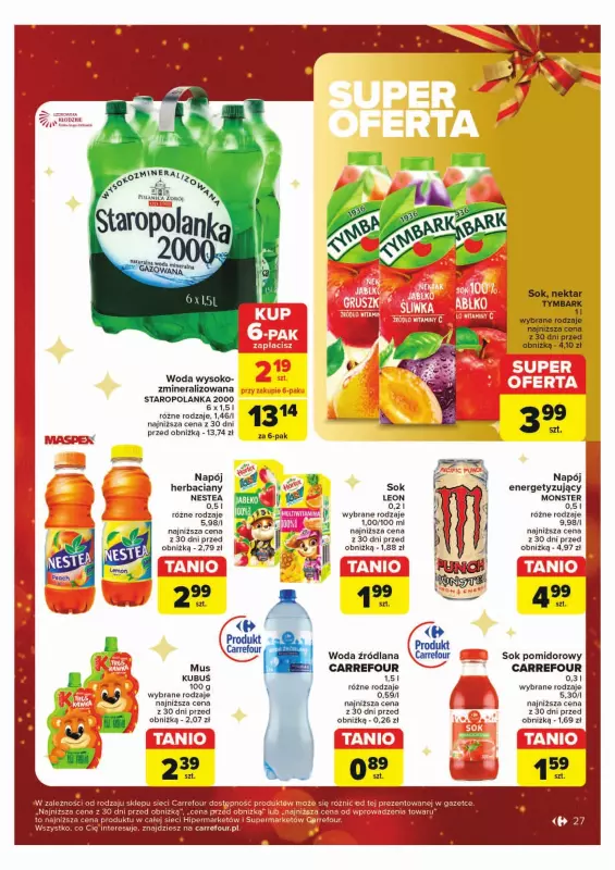 Carrefour Market - gazetka promocyjna Gazetka Rozsmakuj się w świętach w najlepszych cenach od poniedziałku 02.12 do soboty 07.12 - strona 27