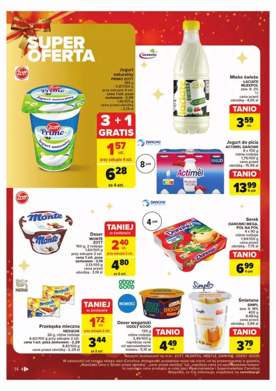 Carrefour Market - gazetka promocyjna Gazetka Rozsmakuj się w świętach w najlepszych cenach od poniedziałku 02.12 do soboty 07.12 - strona 14