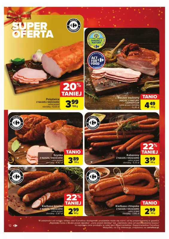 Carrefour Market - gazetka promocyjna Gazetka Rozsmakuj się w świętach w najlepszych cenach od poniedziałku 02.12 do soboty 07.12 - strona 12