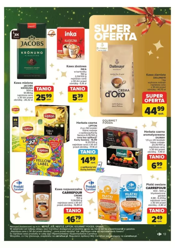 Carrefour Market - gazetka promocyjna Gazetka Carrefour Market od poniedziałku 09.12 do niedzieli 15.12 - strona 13