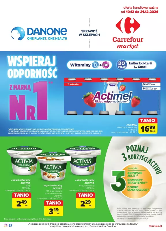 Carrefour Market - gazetka promocyjna Gazetka Wspieraj odporność od wtorku 10.12 do wtorku 31.12