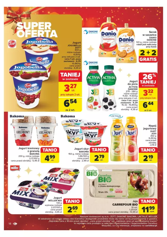 Carrefour Market - gazetka promocyjna Gazetka Carrefour Market od poniedziałku 16.12 do wtorku 24.12 - strona 14