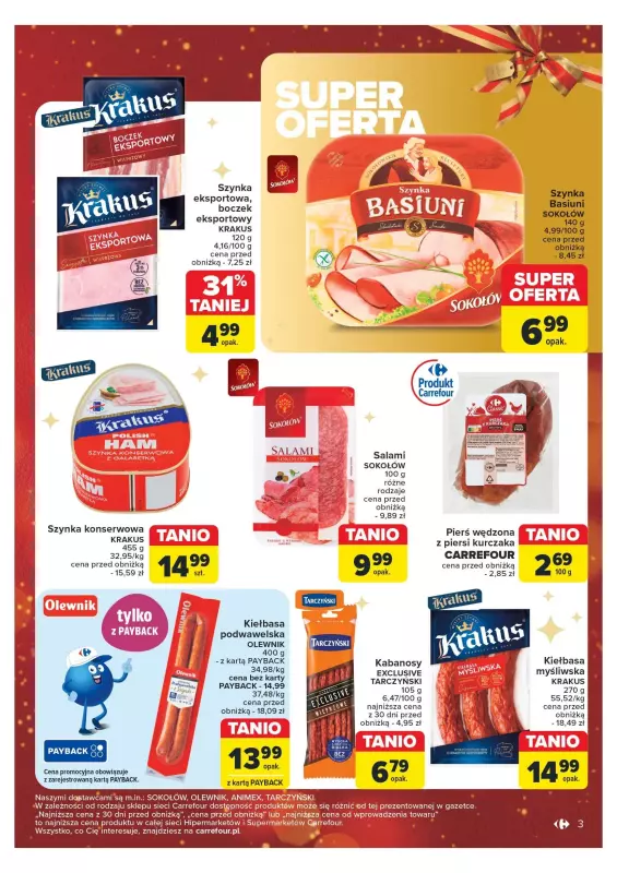 Carrefour Market - gazetka promocyjna Gazetka Carrefour Market od poniedziałku 16.12 do wtorku 24.12 - strona 3