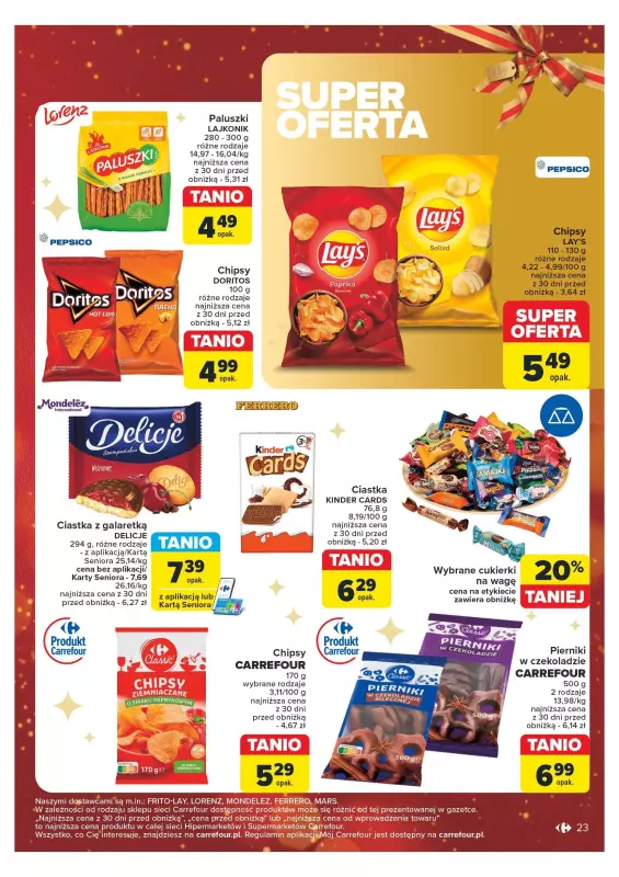 Carrefour Market - gazetka promocyjna Gazetka Carrefour Market od poniedziałku 16.12 do wtorku 24.12 - strona 23