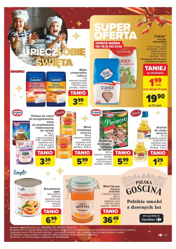 Carrefour Market - gazetka promocyjna Gazetka Carrefour Market od poniedziałku 16.12 do wtorku 24.12 - strona 21