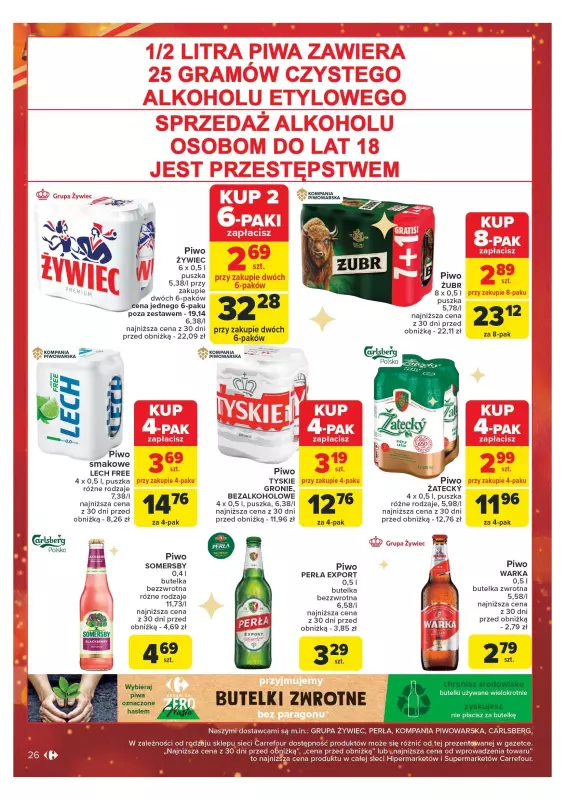 Carrefour Market - gazetka promocyjna Gazetka Carrefour Market od poniedziałku 16.12 do wtorku 24.12 - strona 26