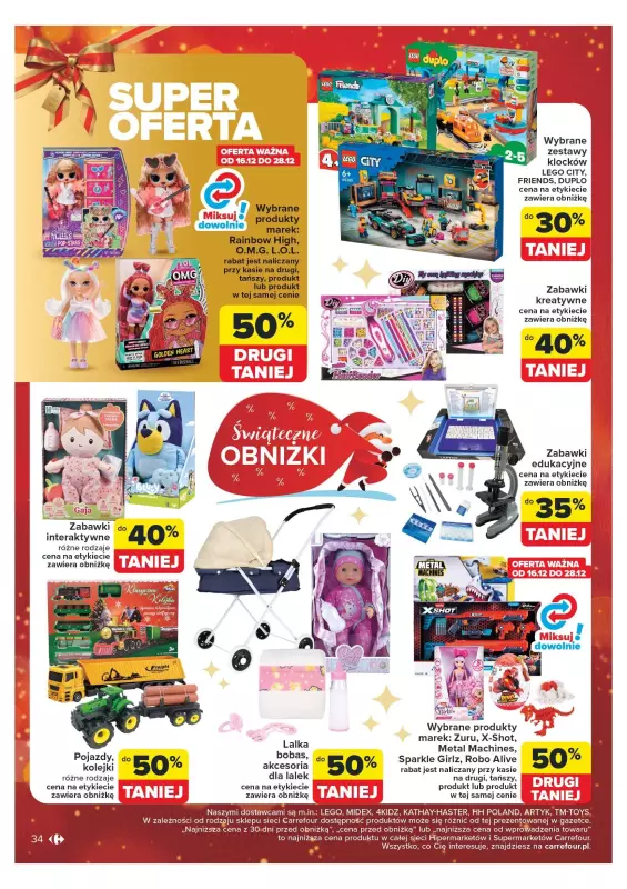 Carrefour Market - gazetka promocyjna Gazetka Carrefour Market od poniedziałku 16.12 do wtorku 24.12 - strona 34