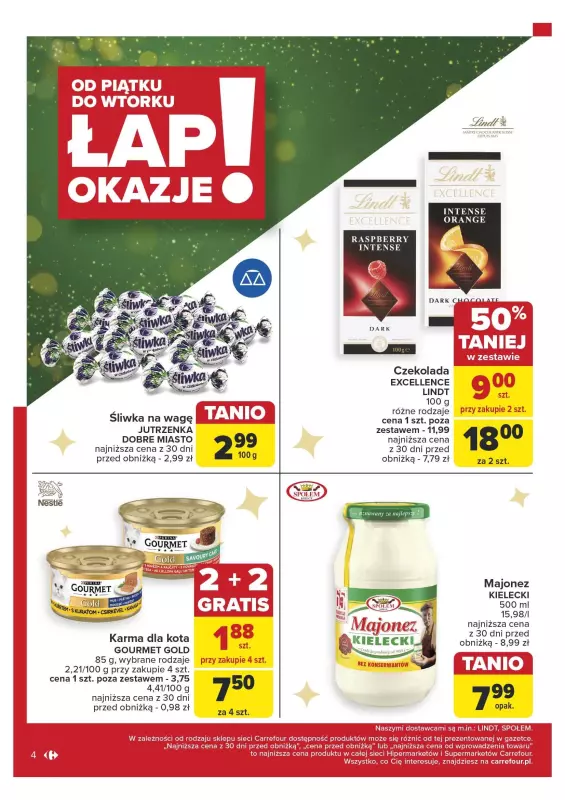 Carrefour Market - gazetka promocyjna Gazetka Łap okazje! od piątku 20.12 do wtorku 24.12 - strona 4