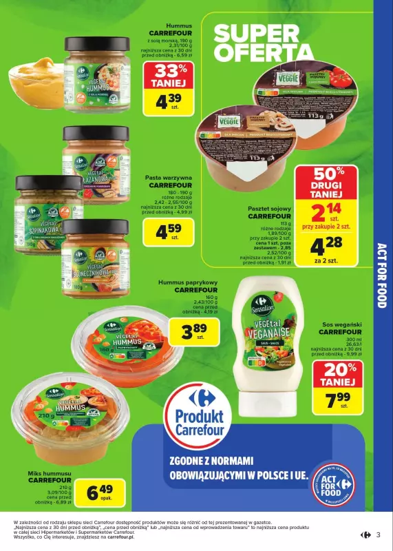 Carrefour Market - gazetka promocyjna Gazetka Act For Food od wtorku 07.01 do soboty 18.01 - strona 3