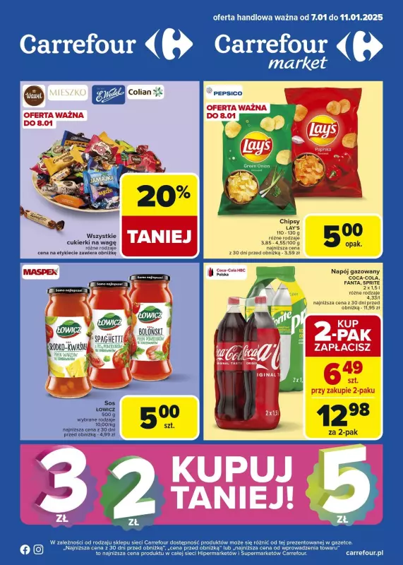 Carrefour Market - gazetka promocyjna Gazetka Carrefour Market od wtorku od wtorku 07.01 do soboty 11.01