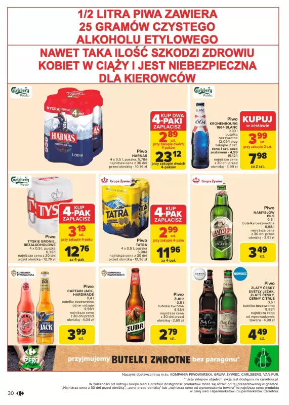 Carrefour Market - gazetka promocyjna Gazetka Carrefour Market od poniedziałku od poniedziałku 13.01 do soboty 18.01 - strona 30