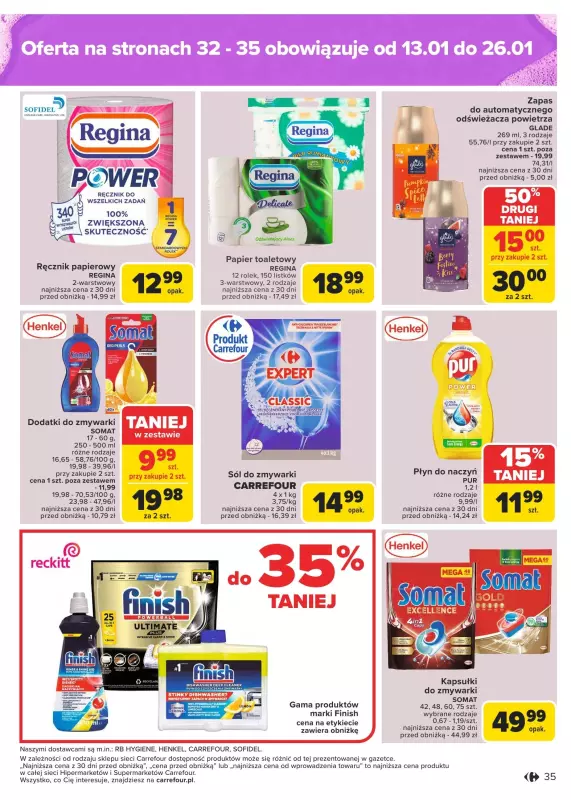 Carrefour Market - gazetka promocyjna Gazetka Carrefour Market od poniedziałku od poniedziałku 13.01 do soboty 18.01 - strona 35