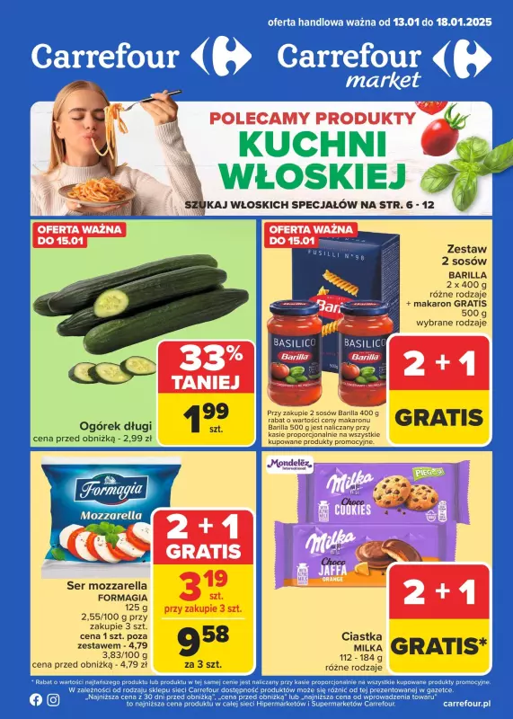 Carrefour Market - gazetka promocyjna Gazetka Carrefour Market od poniedziałku od poniedziałku 13.01 do soboty 18.01