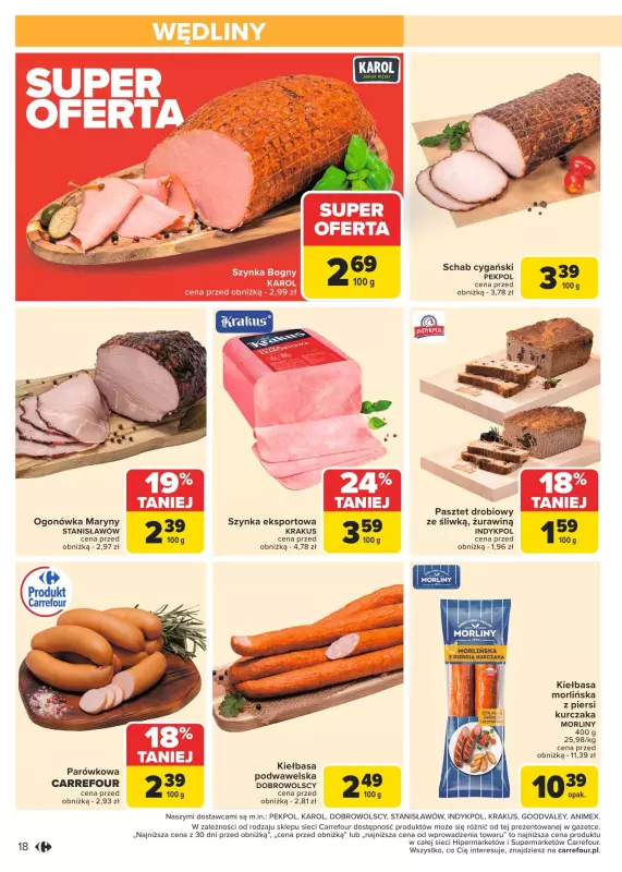 Carrefour Market - gazetka promocyjna Gazetka Carrefour Market od poniedziałku od poniedziałku 13.01 do soboty 18.01 - strona 18