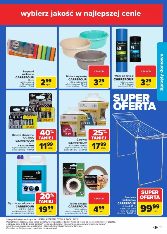 Carrefour Market - gazetka promocyjna Gazetka Marka Carrefour od poniedziałku od poniedziałku 20.01 do soboty 01.02 - strona 15