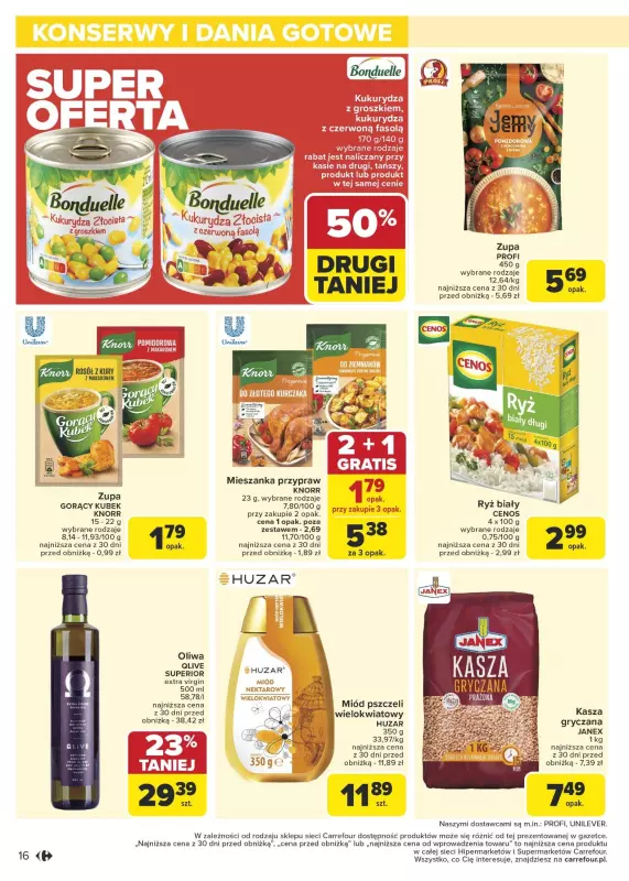 Carrefour Market - gazetka promocyjna Gazetka Carrefour Market od poniedziałku od poniedziałku 20.01 do niedzieli 26.01 - strona 16