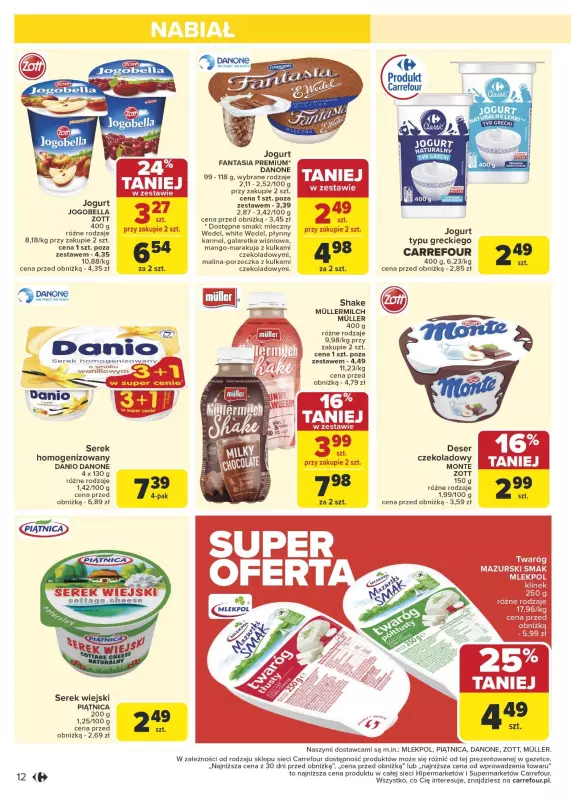 Carrefour Market - gazetka promocyjna Gazetka Carrefour Market od poniedziałku od poniedziałku 20.01 do niedzieli 26.01 - strona 12