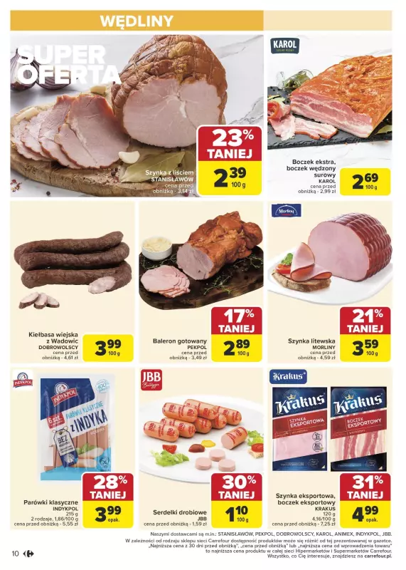 Carrefour Market - gazetka promocyjna Gazetka Carrefour Market od poniedziałku od poniedziałku 20.01 do niedzieli 26.01 - strona 10