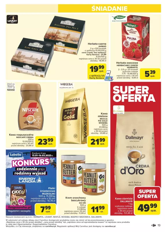 Carrefour Market - gazetka promocyjna Gazetka Carrefour Market od poniedziałku od poniedziałku 20.01 do niedzieli 26.01 - strona 19