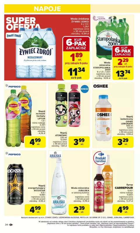 Carrefour Market - gazetka promocyjna Gazetka Carrefour Market od poniedziałku od poniedziałku 03.02 do soboty 08.02 - strona 34