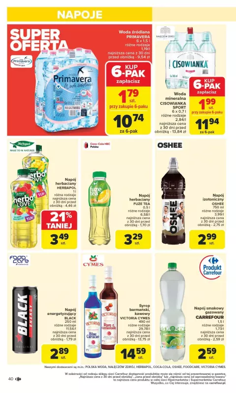 Carrefour Market - gazetka promocyjna Gazetka Carrefour Market od poniedziałku od poniedziałku 10.02 do soboty 15.02 - strona 40