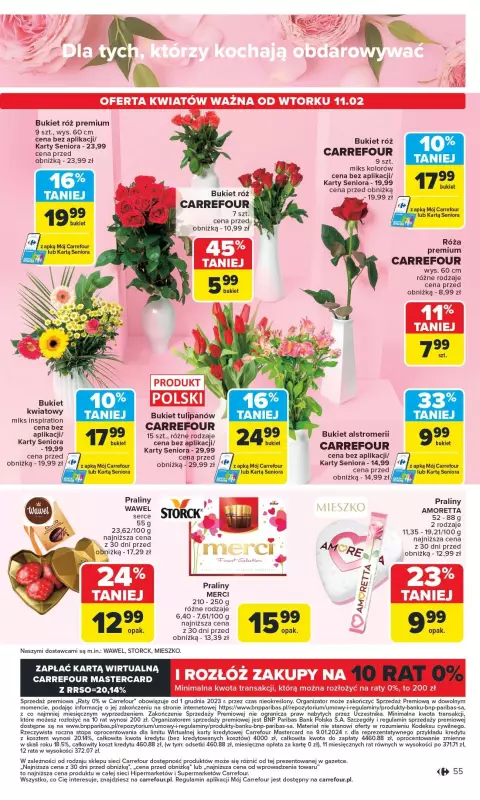 Carrefour Market - gazetka promocyjna Gazetka Carrefour Market od poniedziałku od poniedziałku 10.02 do soboty 15.02 - strona 55