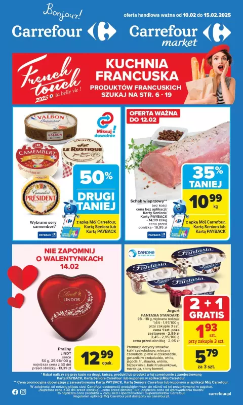 Carrefour Market - gazetka promocyjna Gazetka Carrefour Market od poniedziałku od poniedziałku 10.02 do soboty 15.02