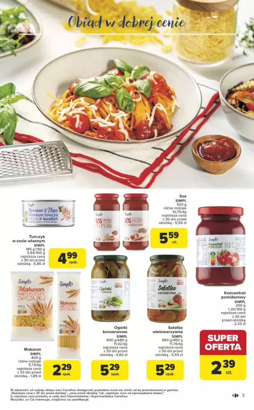 Carrefour Market - gazetka promocyjna Gazetka Stwórz swoje menu z Simpl  do soboty 01.03 - strona 3