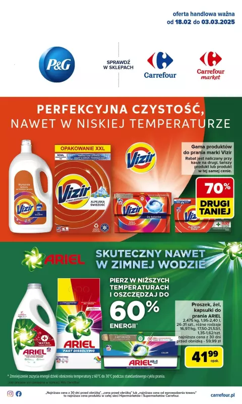 Carrefour Market - gazetka promocyjna Gazetka Perfekcyjna czystość  do poniedziałku 03.03