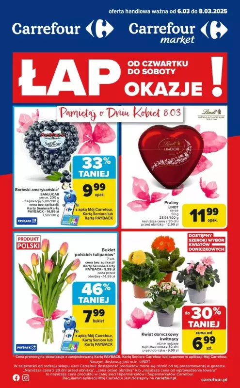 Carrefour Market - gazetka promocyjna Gazetka Łap okazje od czwartku! od czwartku 06.03 do soboty 08.03